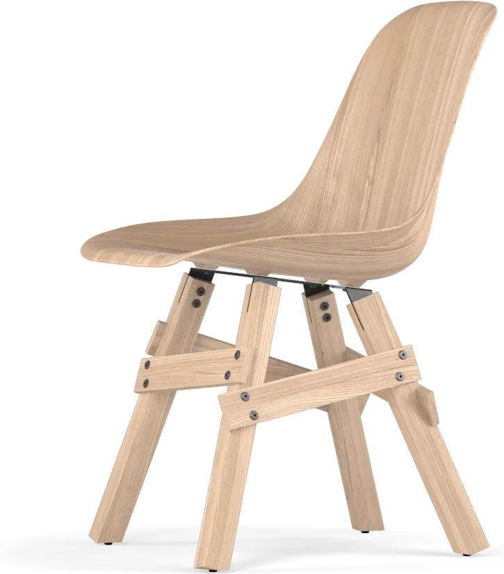 Icon stoel - W9 Side Chair Shell - Eikenhouten onderstel