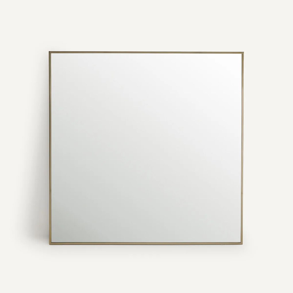 Spiegel in ijzermetaal, verouderde messing, H80 cm, Caligone