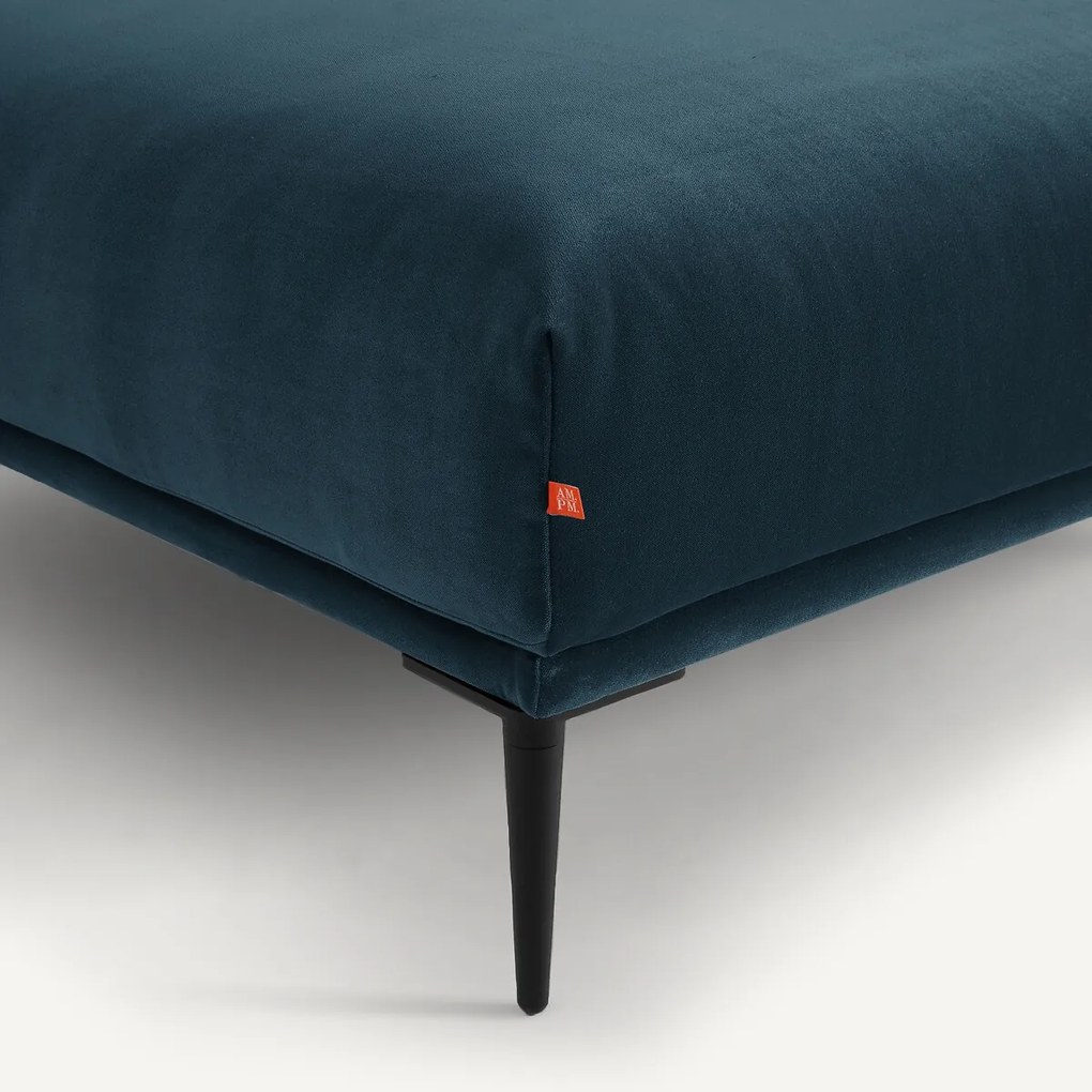 XL fluwelen poef, Oscar, ontwerp Emmanuel Gallina