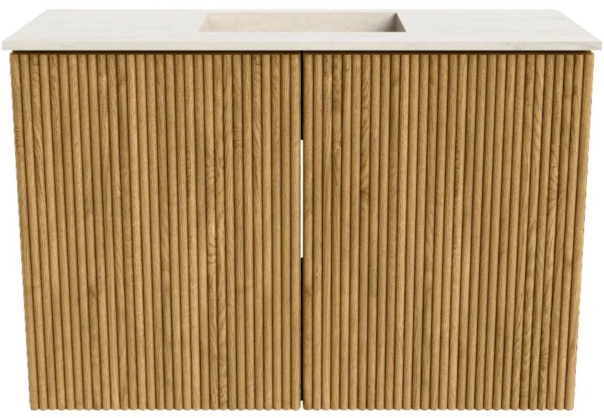 Mondiaz Joya DLux 60cm toiletmeubel oak met wastafel faye midden 1 kraangat meli