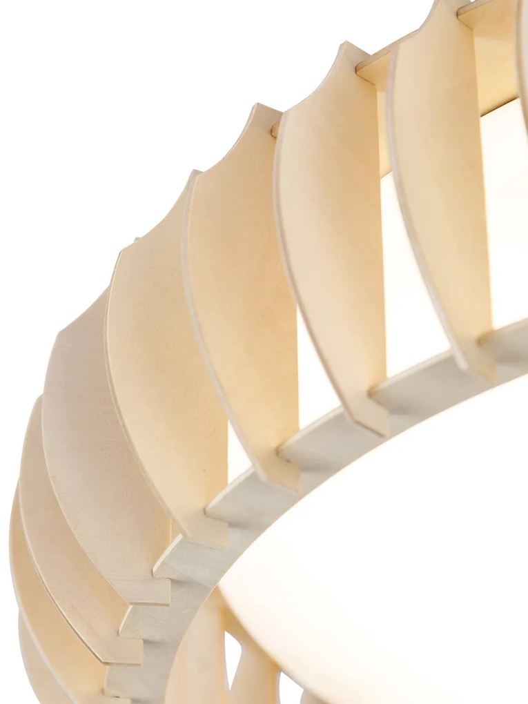 Scandinavische plafondlamp beige 60cm incl. LED - MonteScandinavisch Scandinavisch rond Binnenverlichting Lamp