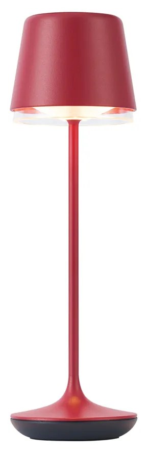 Buitenlamp met dimmer Tafellamp met dimmer rood incl. LED IP65 oplaadbaar met laadstation - Treble Modern IP65 Buitenverlichting rond Lamp