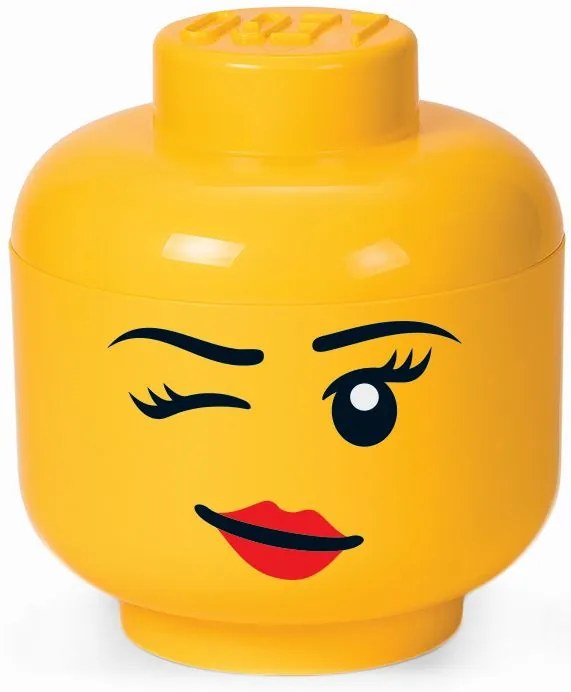 Opbergbox LEGO head girl winking small