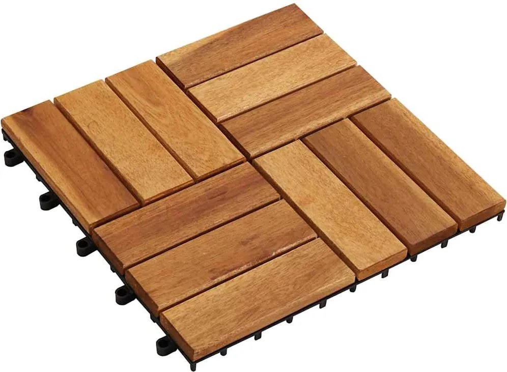 vidaXL Terrastegels acaciahout 30 x 30 cm (10 stuks)
