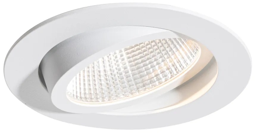 Inbouwspot wit 9,5cm incl. LED 1015 lm dimbaar IP23 - Gaius