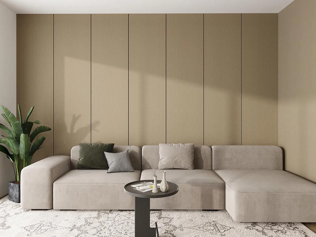 Decor Paneel Walnoot Light 260x60x2,1cm - 260 cm x 60 cm x 2.1 cm | 10 kg | Paneli akoestische wandpanelen - AKU Wandpanelen