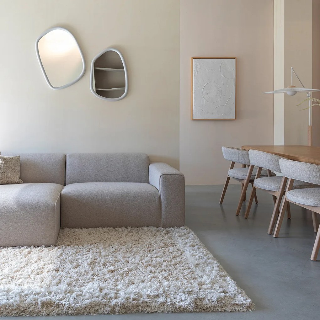 Zuiver Milka Cappuccino Kleine Bank Met Chaise Longue Links Cappuccino