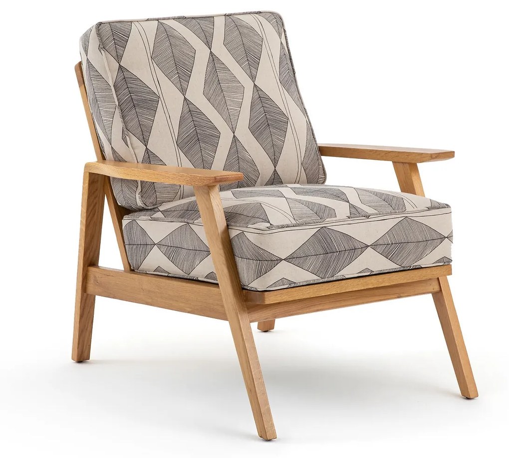 Vintage fauteuil met berber print, Batik
