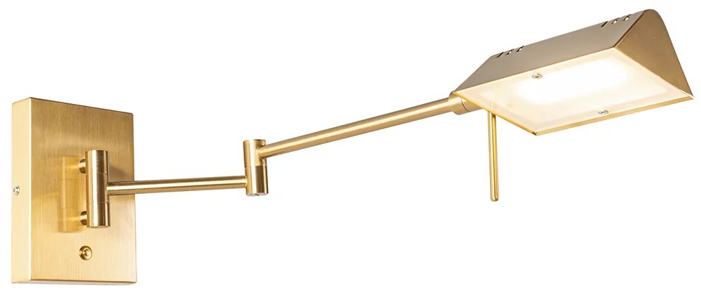 Design wandlamp messing incl. LED dimbaar - Notia