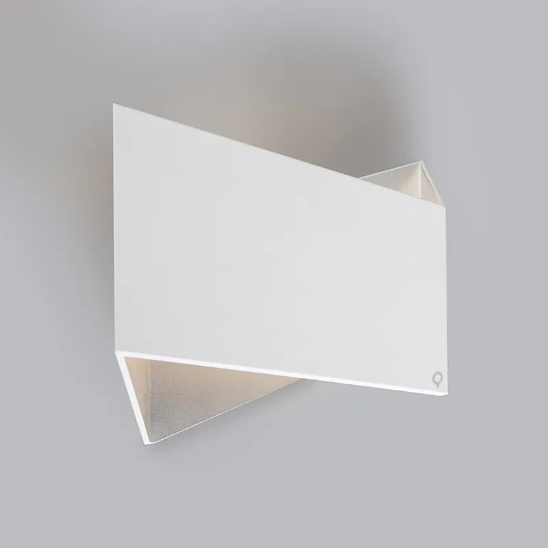 Design wandlamp wit met zilveren binnenkant - Fold Design, Modern G9 Binnenverlichting Lamp