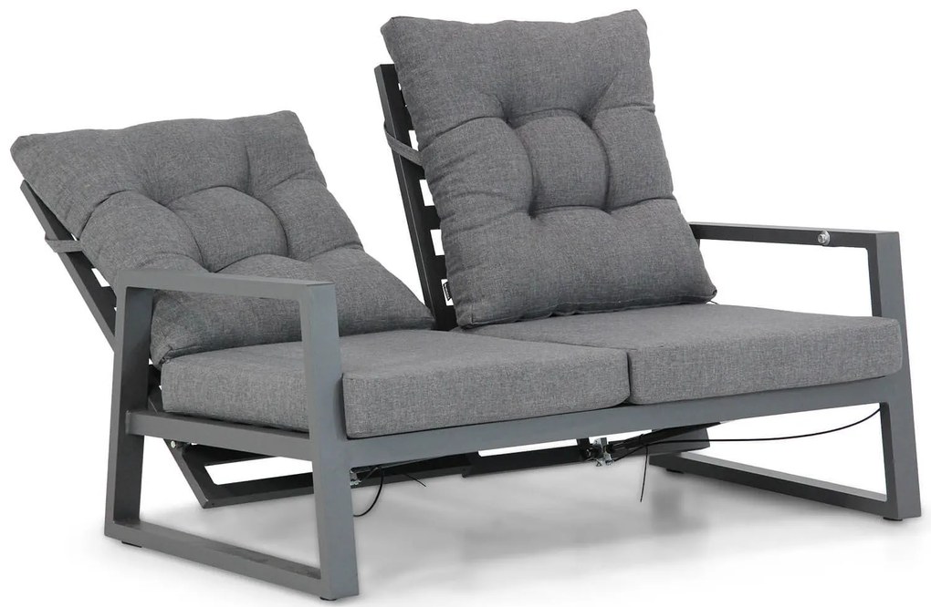 Stoel en Bank Loungeset Aluminium Grijs 4 personen Lifestyle Garden Furniture Batala