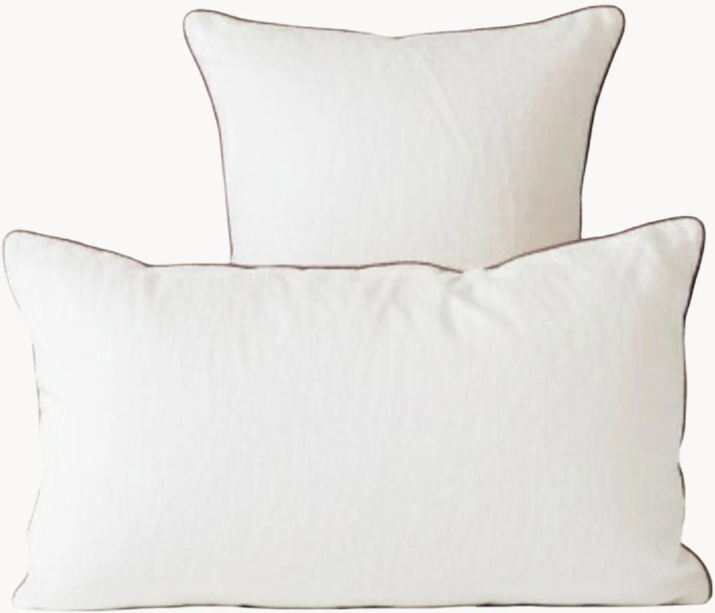 Linnen kussenhoezen White Natural, 2-delig