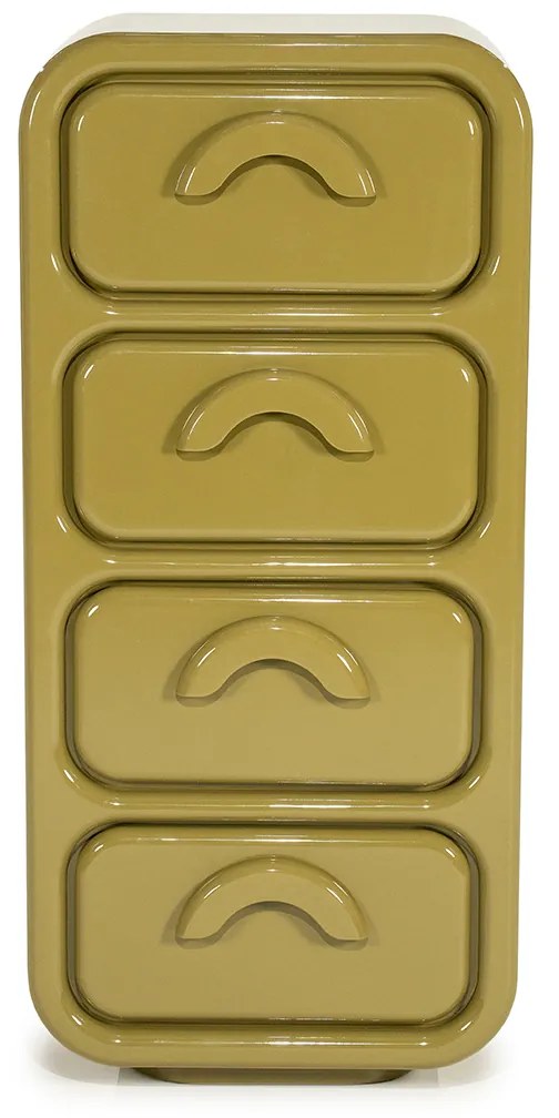 Retro Ladekast Groen - 50x32x108cm.
