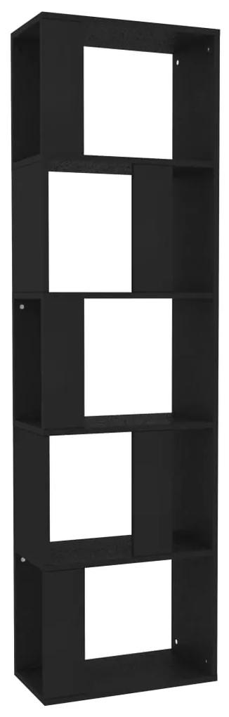 vidaXL Boekenkast/kamerscherm 45x24x159 cm bewerkt hout zwart