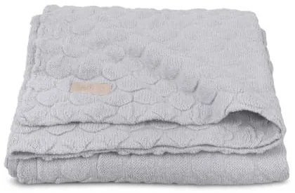 Fancy knit wiegdeken 75x100 cm soft grey