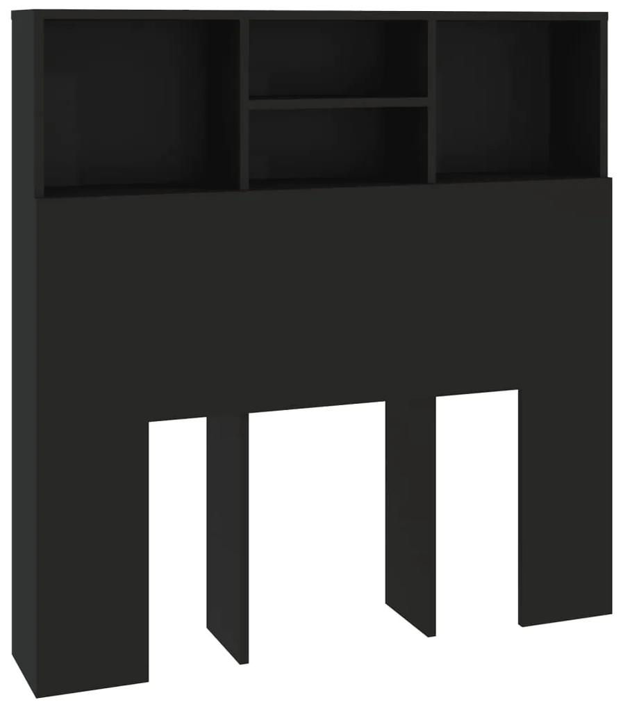 vidaXL Hoofdbordkast 100x19x103,5 cm zwart