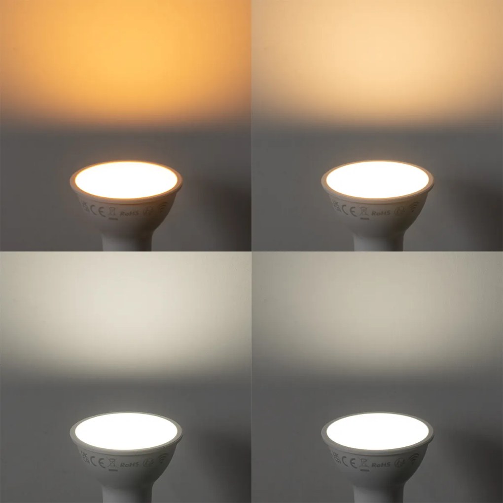 Set van 5 GU10 50mm LED lampen helder 4.7W 400 lm 2200-2400K