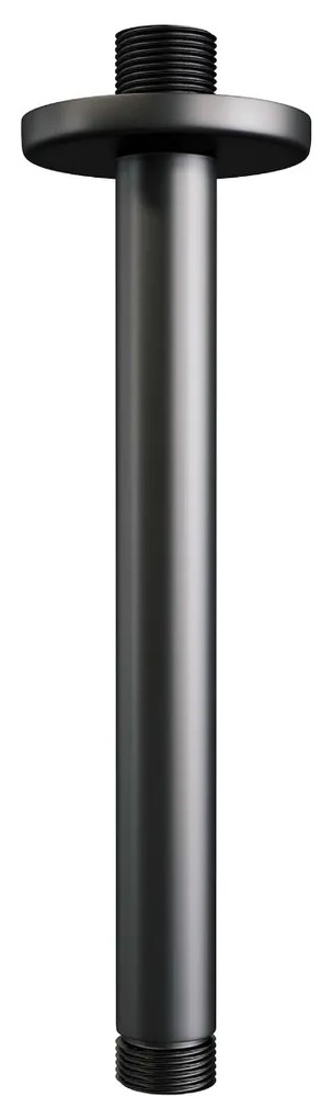 Brauer Black Carving thermostatische inbouw regendouche met staafhanddouche, plafondarm, glijstang en hoofddouche 20cm set 89 zwart mat