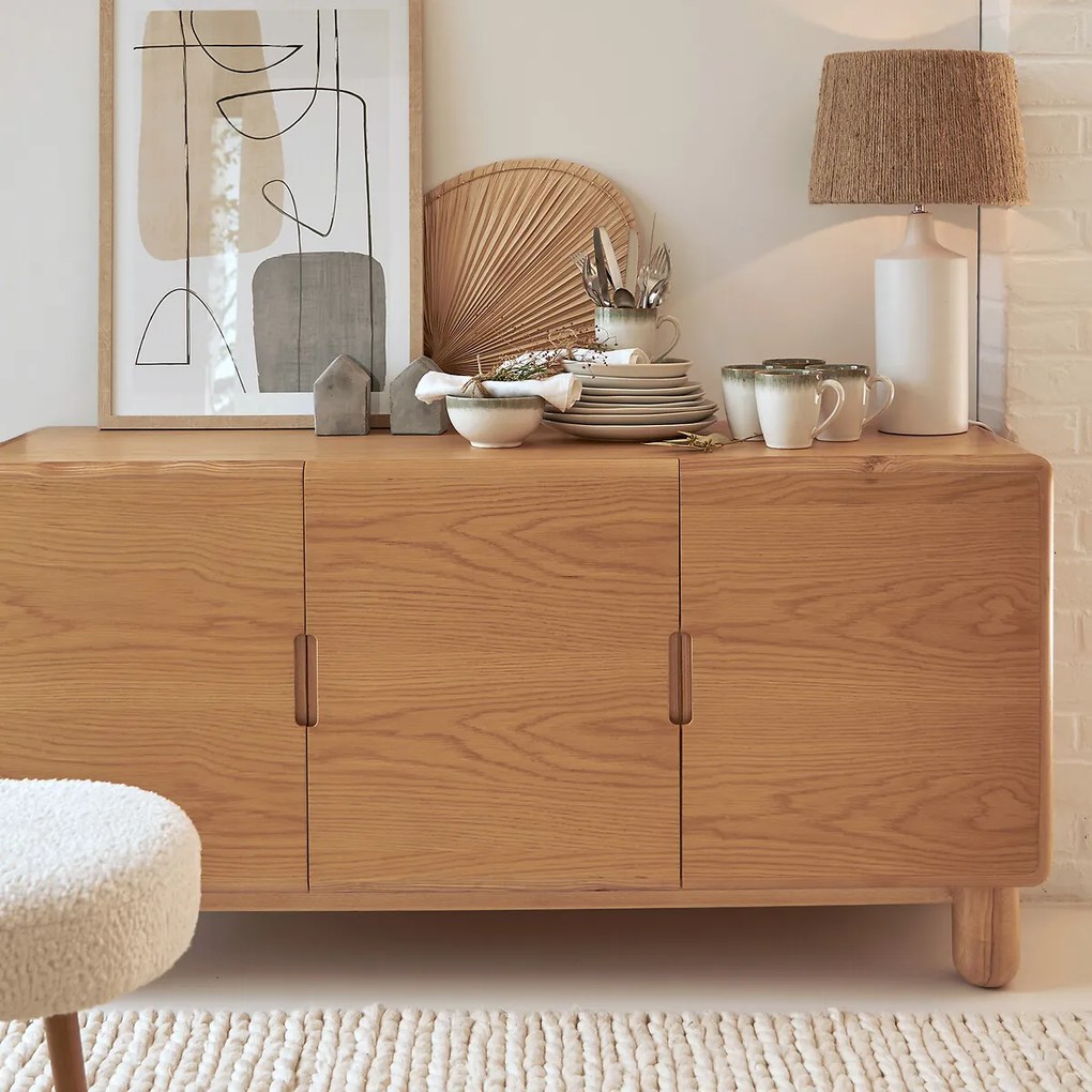 Tafellamp in keramiek en hennep, Yoru