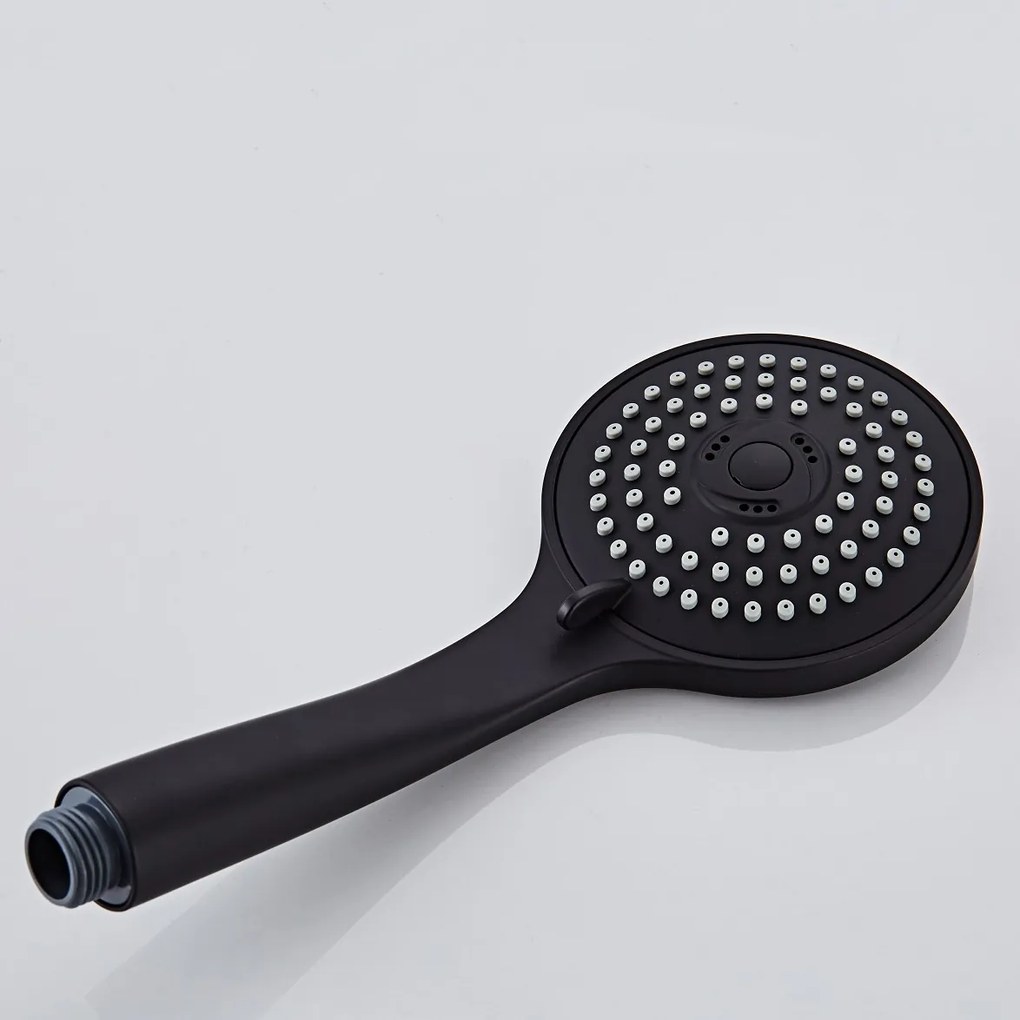 Saniclear Cube Curved inbouw regendouche rond met inbouw douchekop 30x30cm, glijstang en 2 standen handdouche zwart mat