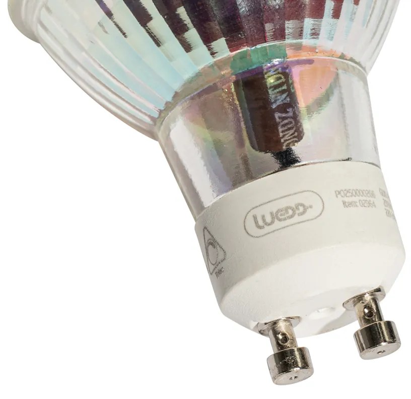 Set van 5 GU10 50mm dimbaar in Kelvin LED lampen helder 4.5W 345 lm 2000-2700K