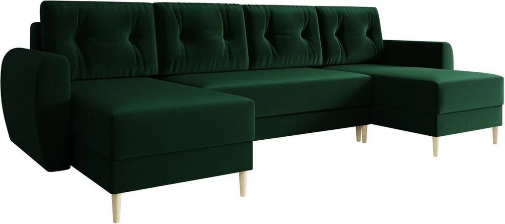 Hoekbank Memphis 110, Aanwezig, Aanwezig, 307x139x95cm, 116 kg, Poten: Hout