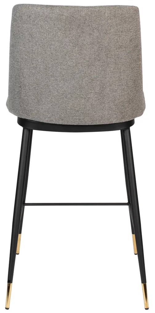 Lage Barstoel Van Stof Lichtgrijs