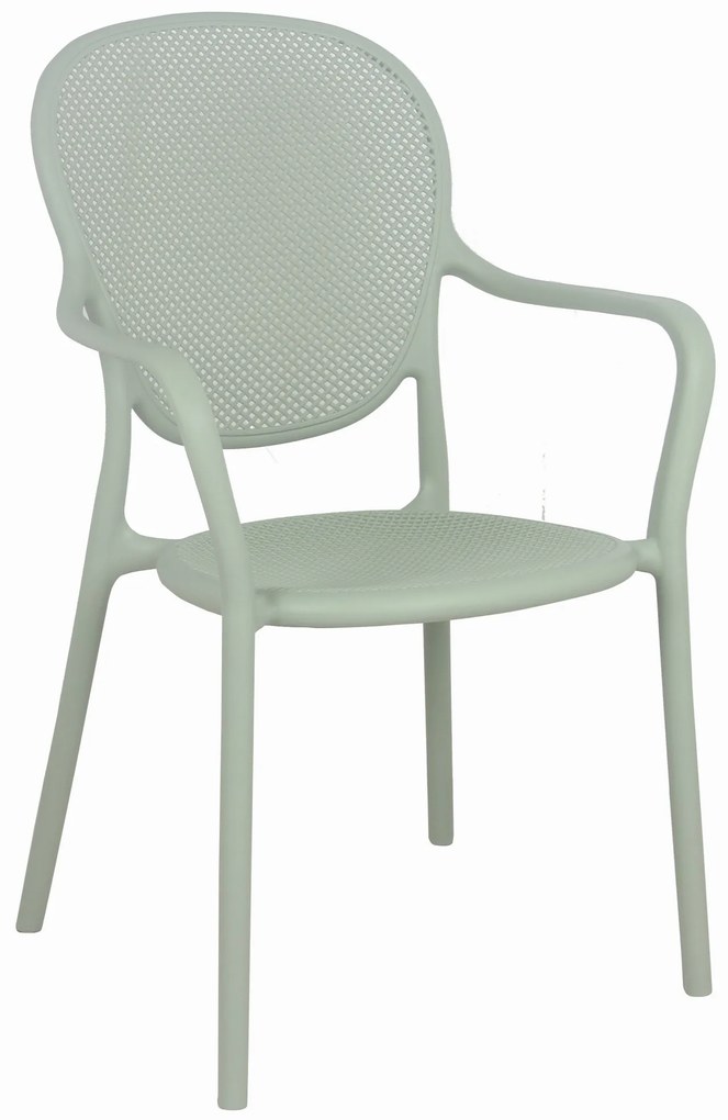 VERANO Pastel Groen - MODERNE STOEL VOOR KEUKEN, TERRAS (STAPELBAAR)