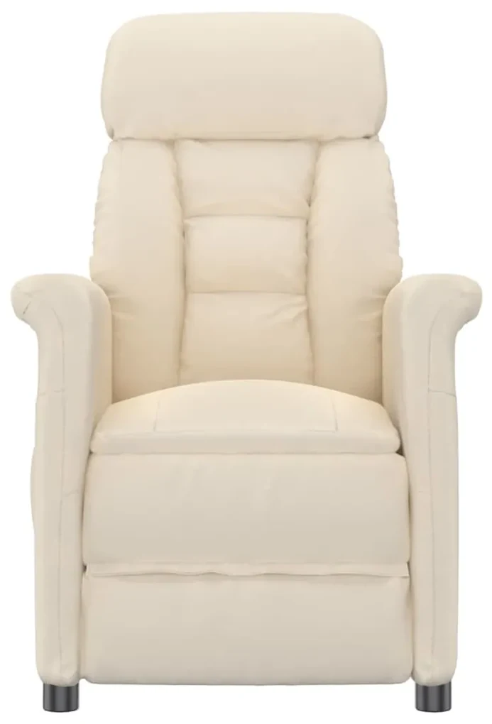 vidaXL Massagestoel verstelbaar microvezelstof beige