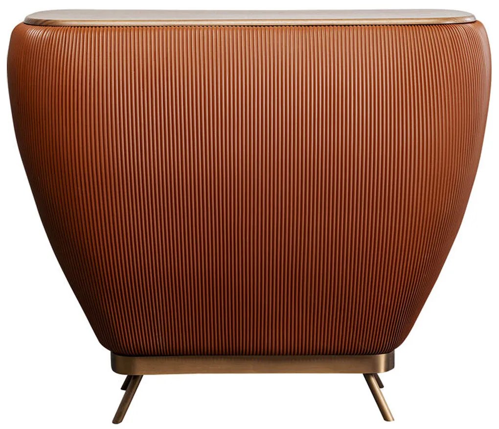 Kare Design Rio Brown Retro Design Barmeubel Bruin Lederlook - 127 X 57cm.