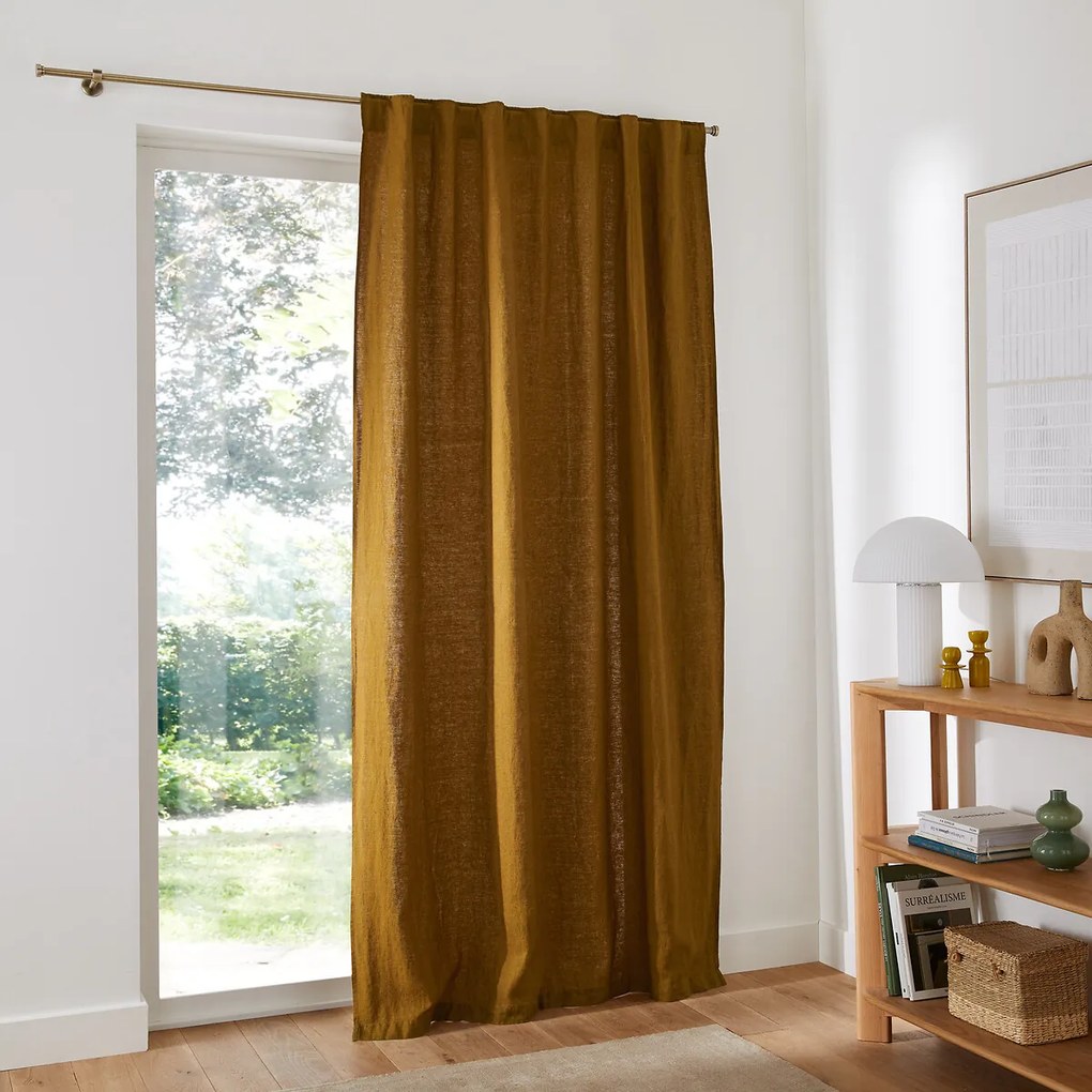 Linnen gordijn afgewerkt met verdekte lussen, Elba