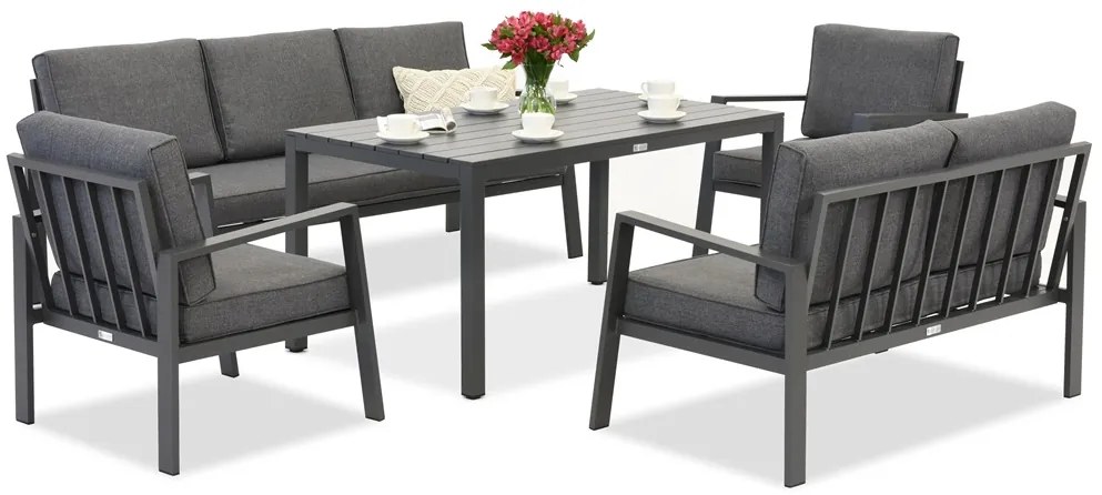 Zakintos Apetito 7 antraciet aluminium set Garden Point