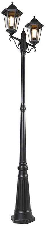 Buitenlantaarn zwart 220 cm 2-lichts IP44 - Havana