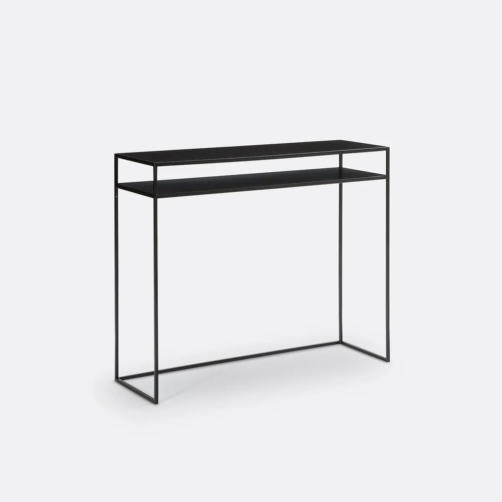 Stalen consoletafel met twee plateaus, Miva