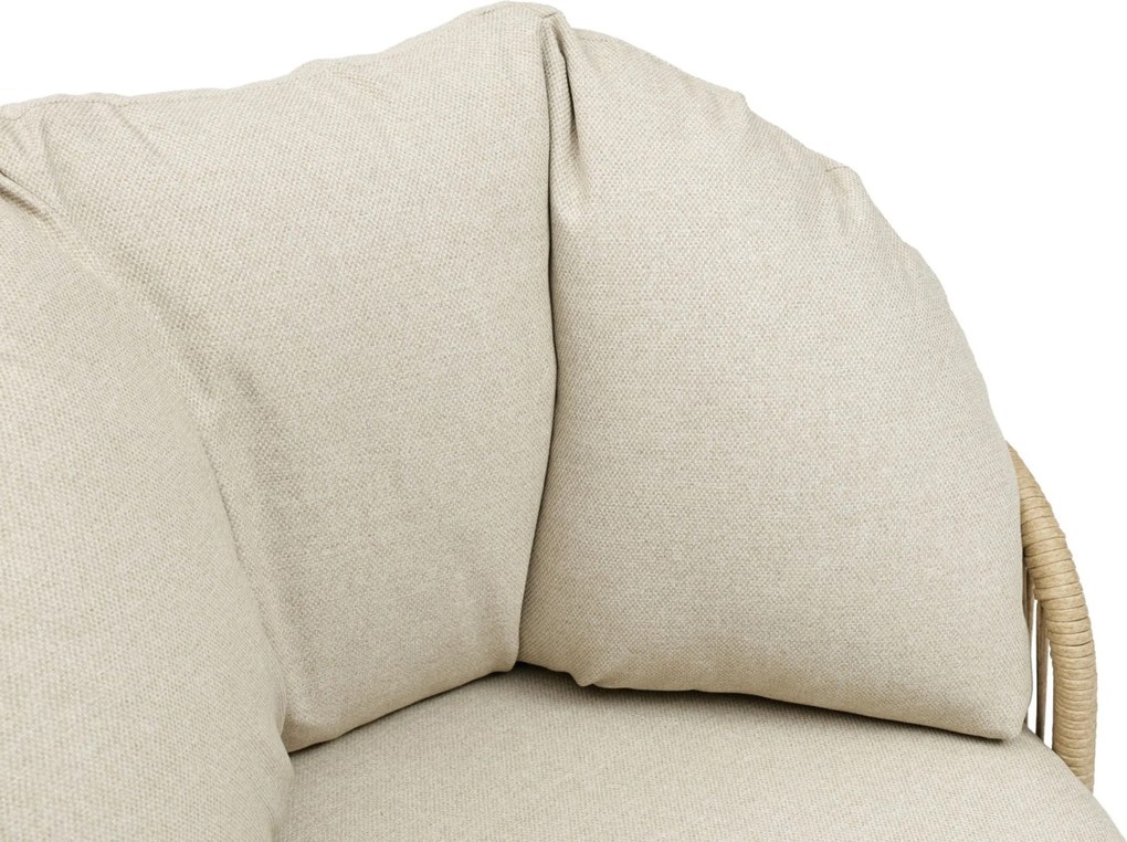 Stoel en Bank Loungeset 5 personen Rope Zand/Beige Coco Amici/Tivano