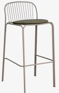 Anerina Hoge Tuinstoel Van Staal Moka Bruin & ↑75 Cm & Groen – Intens Olijf - Sklum