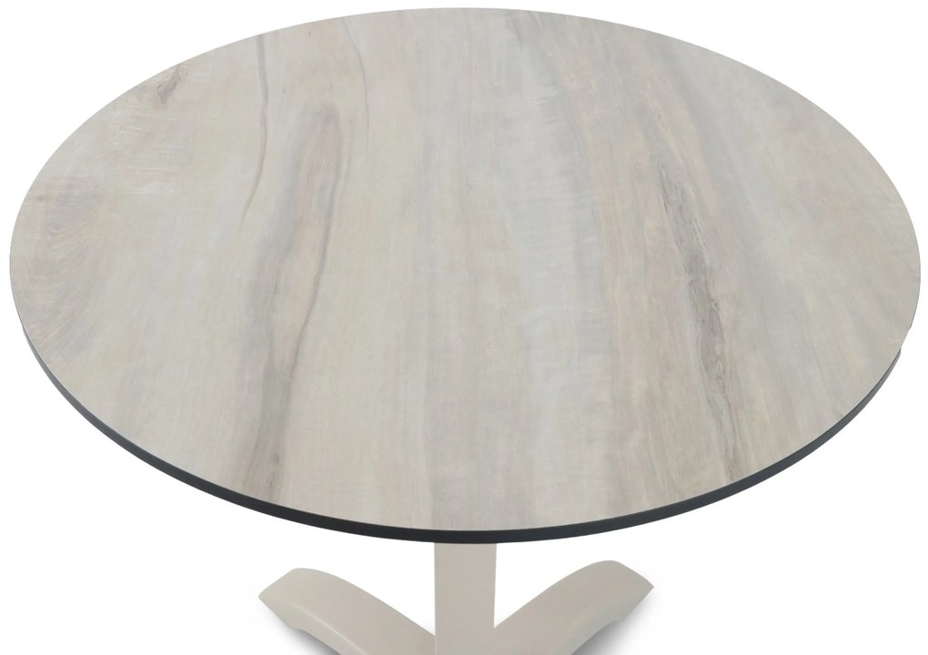 Tuinset Ronde Tuintafel 2 personen 70 cm Aluminium Zand/Beige  Lifestyle Garden Furniture Ultimate/Talao