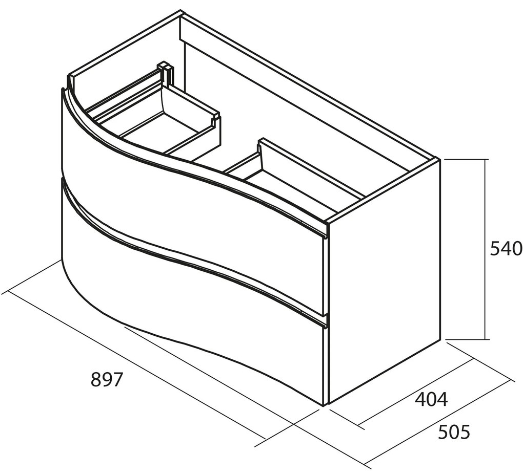 Muebles Mam badmeubel 120cm links antraciet met wastafel solid surface zonder kraangat