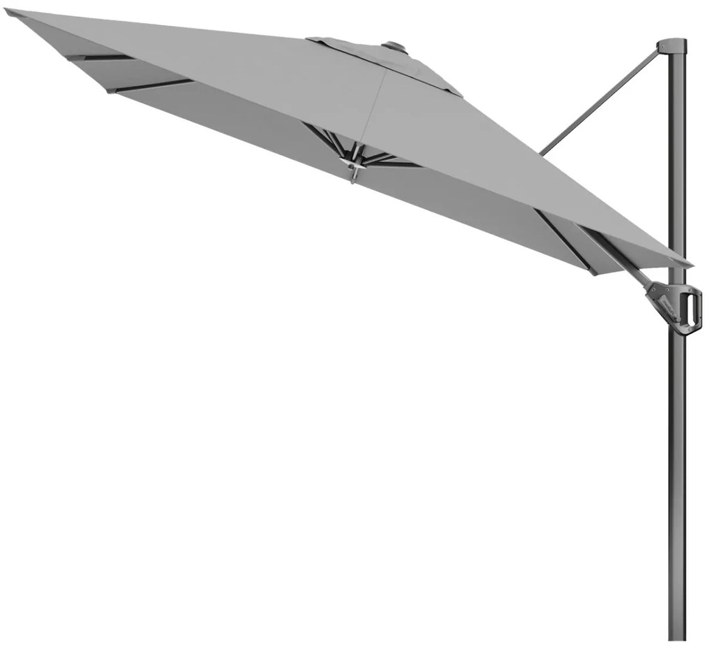 Platinum Voyager zweefparasol T1 2.5x2.5 m. - Light Grey met Marbella voet en hoes