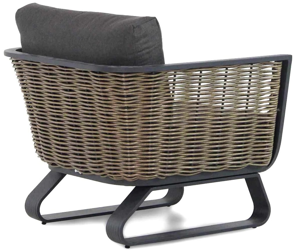 Tuinstoel Aluminium/wicker Grijs-antraciet Santika Tika - Quick Dry Foam