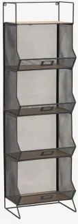 Opbergrek 30x105 Cm Van Ijzer En Mdf Antxo Grijs – Grafiet - Sklum