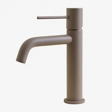 Kraan Voor Wastafel In Messing Orveta Moka Bruin & ↑20 Cm - Sklum