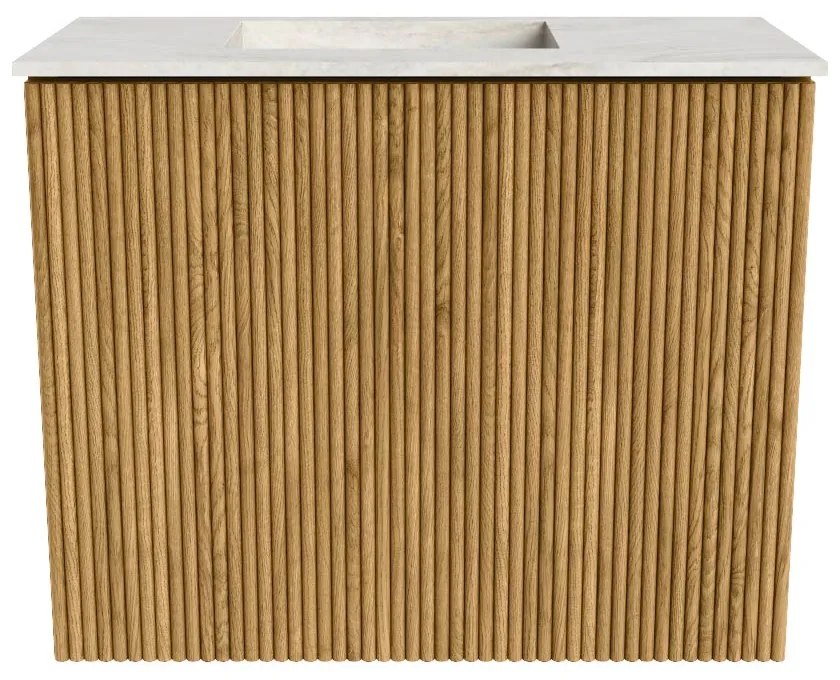 Mondiaz Joya DLux 50cm toiletmeubel oak met wastafel faye links zonder kraangat ostra
