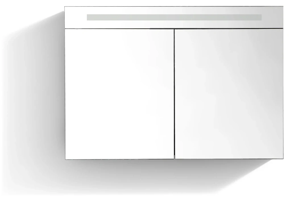 Lambini Designs Trend Line spiegelkast 100x70cm century oak