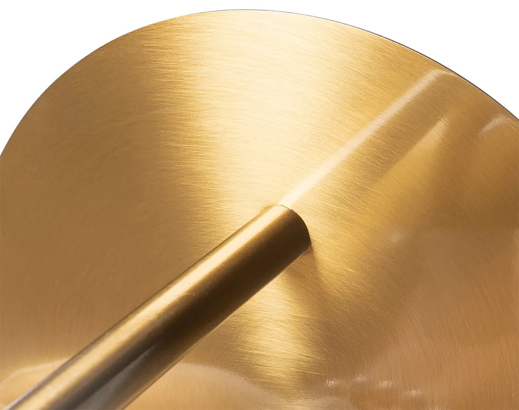 Art Deco wandlamp goud en opaal glas - Flore