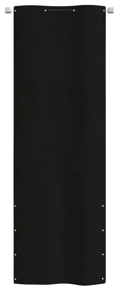 vidaXL Balkonscherm 80x240 cm oxford stof zwart