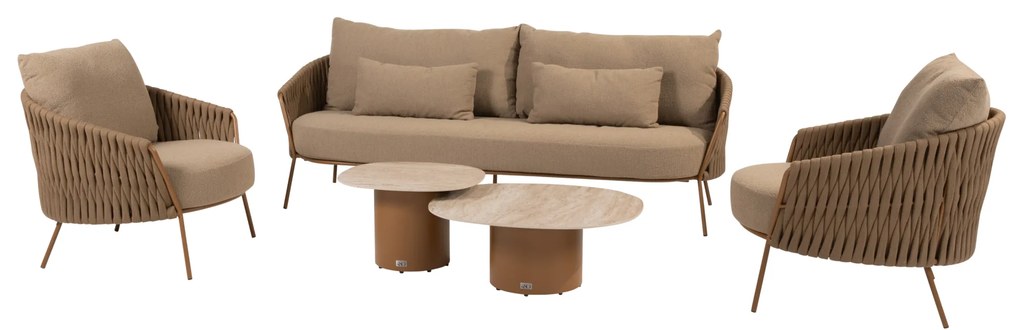 Sofie Molina stoel bank loungeset 5 delig keramiek amber 4 Seasons Outdoor