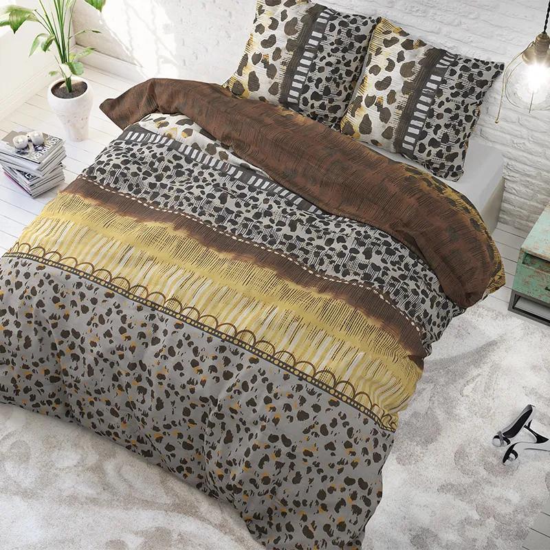 DreamHouse Bedding Trendy Panther - Taupe 1-persoons (140 x 220 cm + 1 kussensloop) Dekbedovertrek