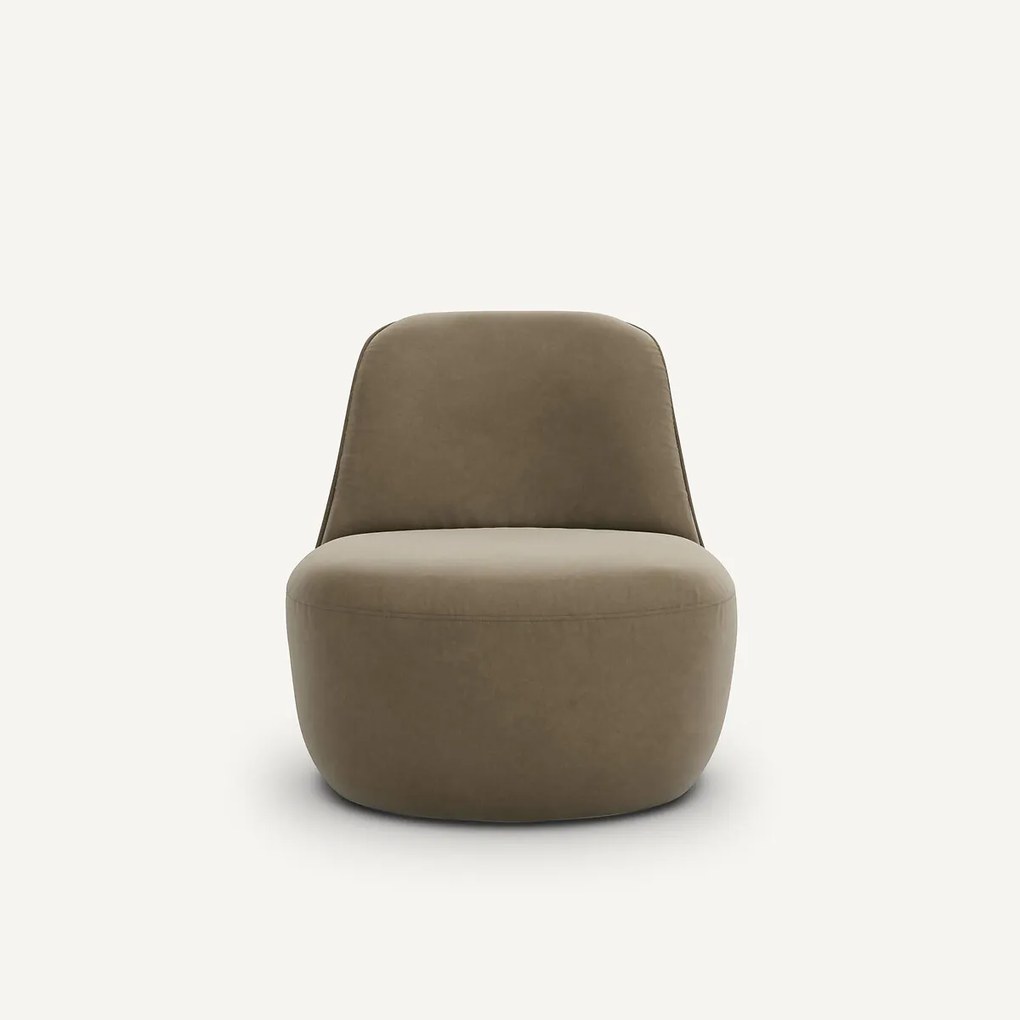 Fauteuil in fluweel, Rosebury design E.Gallina