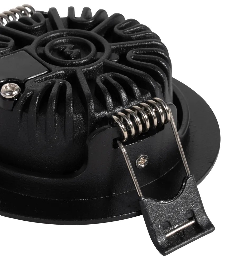 Set van 6 inbouwspots zwart kantelbaar 8,2cm incl. LED dim to IP54 ultra slim - Pupil Binnenverlichting Lamp
